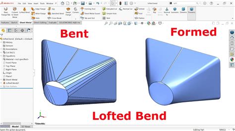 complex sheet metal parts|SOLIDWORKS Lofted Bends for Complex Sheet .